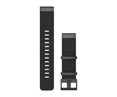 Išmaniojo laikrodžio Garmin greitai atsegamas, nailoninis dirželis, Juodos spalvos, 22mm
