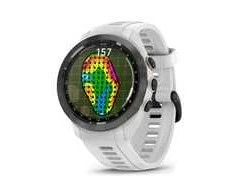 Išmanusis laikrodis Garmin Approach® S70 - 42 mm Juodas keraminis apvadas su baltu silikoniniu dirželiu