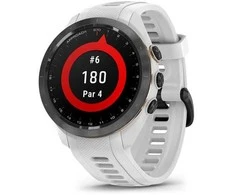 Išmanusis laikrodis Garmin Approach® S70 - 42 mm Juodas keraminis apvadas su baltu silikoniniu dirželiu