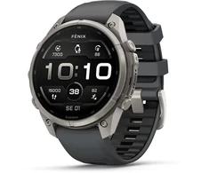 Išmanusis laikrodis Garmin fenix 9 Pro – 47mm, Titanium with Graphite/Juodas Silicone Band