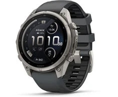 Išmanusis laikrodis Garmin fenix 9 Pro – inReach, 47mm, Titanium with Graphite/Juodas Silicone Band