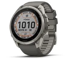 „Garmin fenix 9 Pro“ Solar išmanusis laikrodis, „inReach“, 51 mm, titano korpusas su akmenukų pilkos spalvos silikonine apyranke