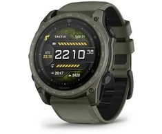 Garmin tactix 8 AMOLED išmanusis laikrodis, 51 mm, Cerakote, Applied Ballistics Ultralight skaičiuoklė, alyvuogių žalia