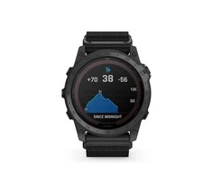 Išmanusis laikrodis Garmin Tactix 7 Pro Ballistics Edition. Saulės energija maitinamas taktinis GPS laikrodis su taikomąja balistine programa ir nailoniniu dirželiu