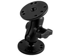 RAM MOUNTS B-KOKO LYHYT KIINNITYSVARSI + 2X B-KOKO 1.0" KUULA PYÖREÄ 2.5" ALUSTA