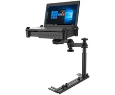 RAM MOUNTS NO-DRILL UNIVERSAL LAPTOP MOUNT (8" UPPOR POLE WITH DOUBLE SWING ARMS &amp; ROUND PLATE)