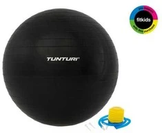 Tunturi Gymball Mankštos kamuolys su pompa 75cm, juodas