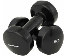 Viniliniai hanteliai TUNTURI 2x 0,5-5kg (Svoris: 2 x 5kg)