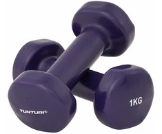 Viniliniai hanteliai TUNTURI 2x 0,5-5kg (Svoris: 2 x 1kg)