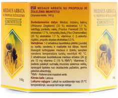 MEDAUS ARBATA „IMUNITETUI“, 140g, su propoliu ir žolelėmis