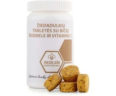 ŽIEDADULKIŲ TABLETĖS SU BIČIŲ DUONELE IR VITAMINU C, N20