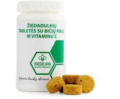 ŽIEDADULKIŲ TABLETĖS SU BIČIŲ PIKIU IR VITAMINU C, N20