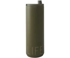 Design Letters Kelioninė gertuvė 500 ml, spalva: VĖSIAI PILKA