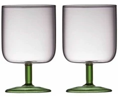 Vyno taurės Lyngby Glas Torino Rožinė/Žalias