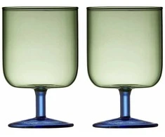 Vyno taurės Lyngby Glas Torino Žalias/Mėlyna