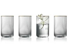 Lyngby Glas Palermo Gold aukštos taurės 500 ml, 4 vnt.