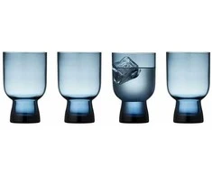 Lyngby Glas Sorrento vandens stiklinės, 300 ml, 4 vnt., mėlynos