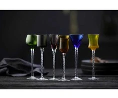 Lyngby Glas šoto taurės London, 18 cm 6 vnt. įvairių spalvų