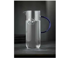 Lyngby Glas stiklinis ąsotis Torino 1,1l, skaidrus/mėlynas