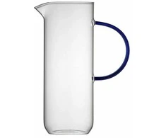 Lyngby Glas stiklinis ąsotis Torino 1,1l, skaidrus/mėlynas