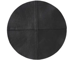 Muubs Apvalus padėkliukas Camou, buivolo oda, Ø36 cm, juodas