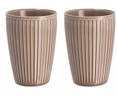 Pillivuyt Termo puodelis Plissé 25 cl 8 x 12 cm 2 vnt, tamsiai rožinis