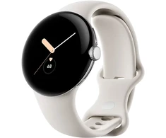 Išmanusis laikrodis Watch Google Pixel Watch LTE 41mm Polished Sidabrinis Case with Sport Band - Chalk