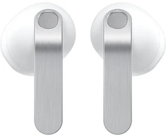 Ausinės Samsung „Galaxy Buds4 SM-R540“, baltos spalvos adaptyvus ANC, iki 6 valandų atkūrimo laikas, aiškus garsas su pastebimu gyliu dėl 11 mm garsiakalbių