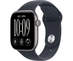 Išmanusis laikrodis Apple Watch seria 12 gps, koperta 46 mm su aliuminio pilkos spalvos dirželis sportowy w kolorze granatu - dydis m/l