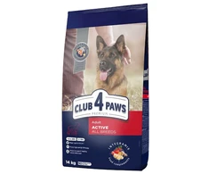 Visavertis sausas pašaras suaugusiems šunims CLUB 4 PAWS PREMIUM ACTIVE, 14 kg