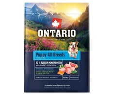 Ontario Puppy All Breeds Monoprotein kalakutiena &amp; Sweet potatoes 2,25kg