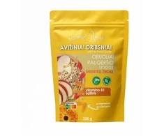 Avižiniai dribsniai su medetkų žiedais