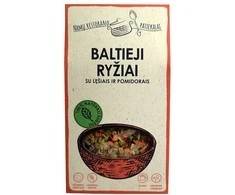 Baltieji ryžiai su lęšiais ir pomidorais