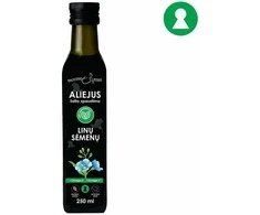 Linų sėmenų aliejus šalto spaudimo nerafinuotas