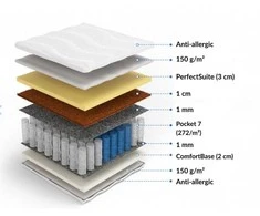 Frankhauer Pocket memory čiužinys Hynos Plus Aloe Vera, 80x200 cm