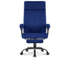 Hells Chair Biuro kėdė su kojų atrama ir spyruokline sėdyne, audinys, tamsiai mėlyna