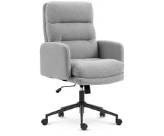 Hells Chair Biuro kėdė su minkštu tekstūriniu apmušalu ir TILT, iki 120 kg, pilka