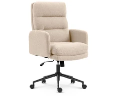 Hells Chair Biuro kėdė su minkštu tekstūriniu apmušalu ir TILT, iki 120 kg, kreminė