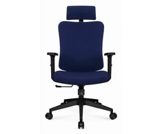 Hells Chair Biuro kėdė su spyruokline sėdyne ir 3D juosmens atrama, audinio apmušalas, tamsiai mėlyna