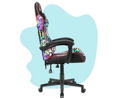 Hells Chair Vaikiška žaidimų kėdė su grafičiais, 125–160 cm ūgiui, įvairiaspalvė