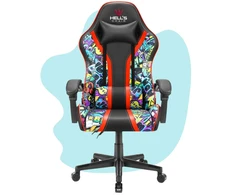 Hells Chair Vaikiška žaidimų kėdė su grafičiais, 125–160 cm ūgiui, įvairiaspalvė