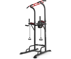 Hop Sport Daugiafunkcė jėgos treniruočių stotis su prisitraukimų skersiniu, lygiagretėmis ir 2 espanderiais, iki 150 kg