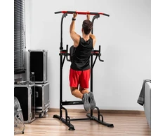 Hop Sport Daugiafunkcė jėgos treniruočių stotis su prisitraukimų skersiniu, lygiagretėmis ir 2 espanderiais, iki 150 kg