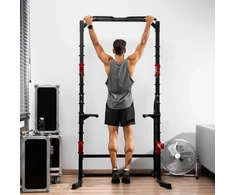 Hop Sport Daugiafunkcė jėgos treniruočių stotelė su prisitraukimų skersiniu, lygiagretėmis ir štangos laikikliais, iki 300 kg