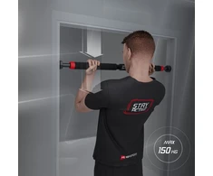 Hop Sport Reguliuojamas tarpdurio prisitraukimų skersinis, 65–100 cm, iki 150 kg, juodas