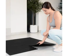 Hop Sport Sportinis dėlionės kilimėlis treniruotėms ir grindų apsaugai, 120x120 cm, 4 dalių, juodas