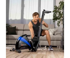 Hop Sport Sulankstomas magnetinis irklavimo treniruoklis su 10 pasipriešinimo lygių, iki 120 kg, mėlynas