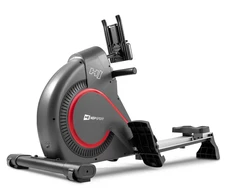 Hop Sport Sulankstomas magnetinis irklavimo treniruoklis su 16 pasipriešinimo lygių ir Bluetooth, iki 150 kg, pilkas
