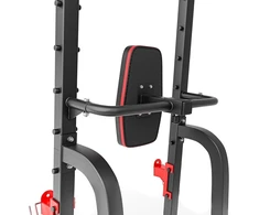Hop Sport Treniruočių stovas su prisitraukimų skersiniu, lygiagretėmis ir reguliuojamais štangos laikikliais, iki 300 kg
