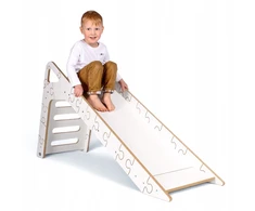 Kidshelper Vaikiška čiuožykla namams, nuo 12 mėn., 100 cm čiuožiamoji dalis, iki 50 kg, balta